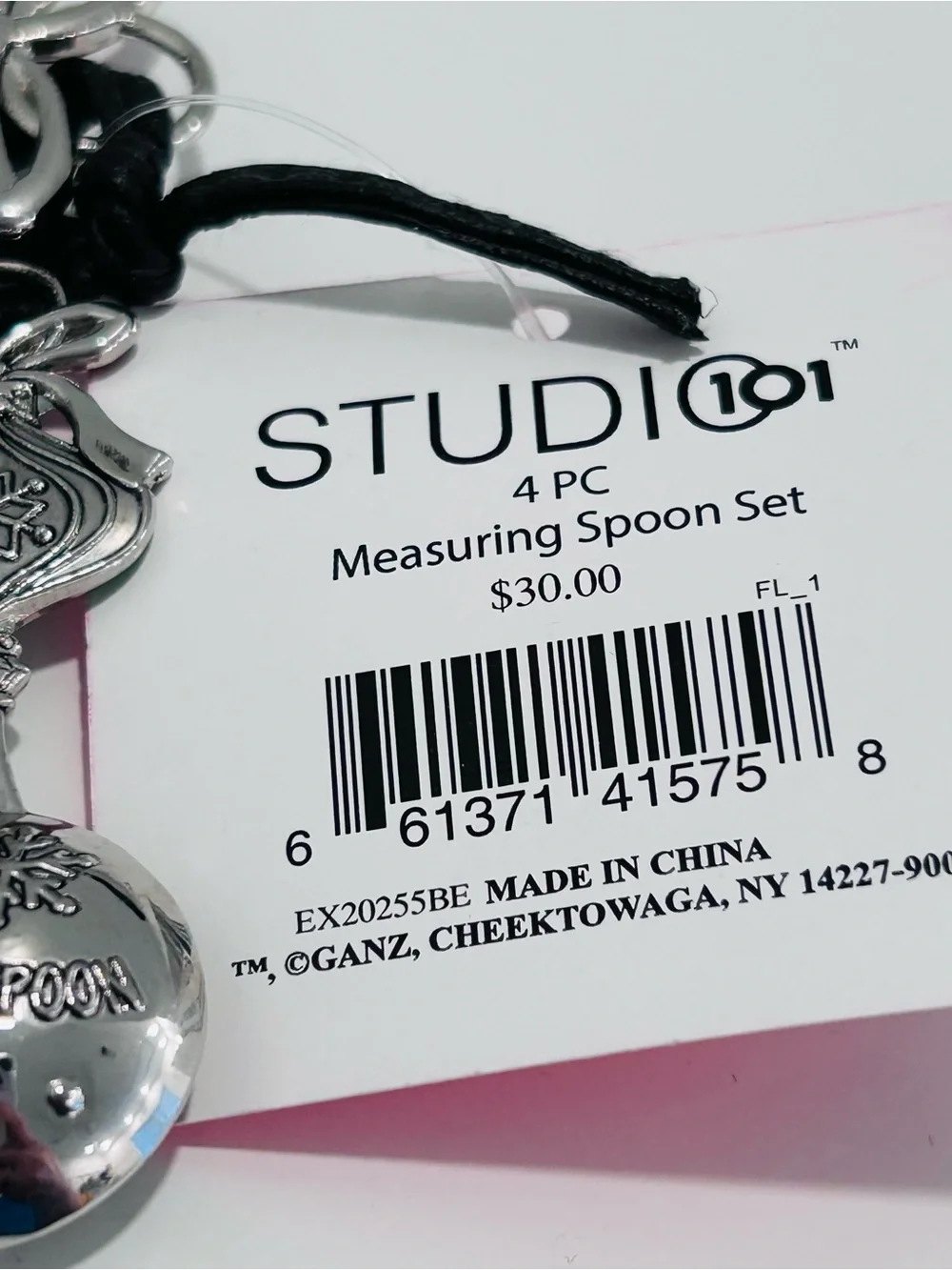 Ganz Measuring Spoon Set 4 Piece Snowflakes Christmas Ornaments Red Green